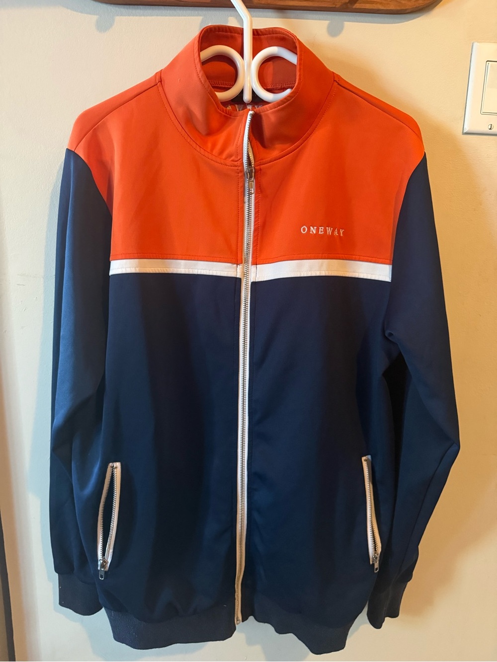 ONE WAY Navy and Orange Track Jacket